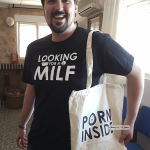 oscar, looking for a milf, porn inside, como quedan las camisetas personalizadas, camisetismo