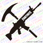 Camiseta Fortnite rifle y pico