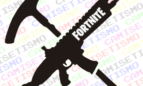 Camiseta Fortnite rifle y pico