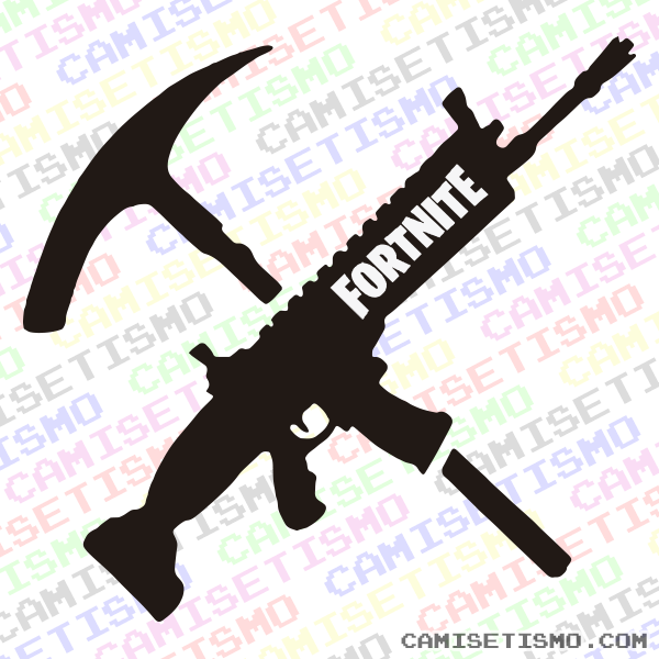 Camiseta Fortnite rifle y pico