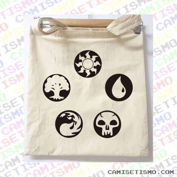 camiseta símbolos de maná, mtg, magic the gathering, camisetas