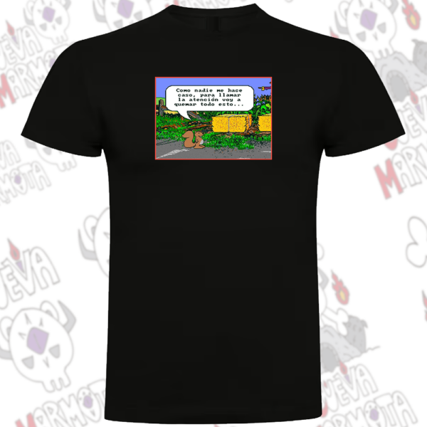 Camiseta Aldea Follón Ardilla quemar cosas